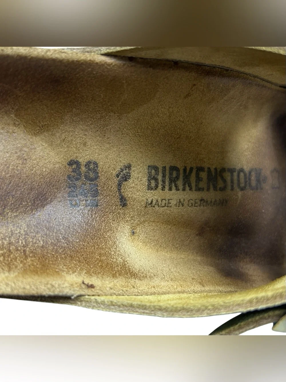 Birkenstock Womens Arizona Washed Metallic Aqua Suede Slides Sandals 38 EU/ 7 US